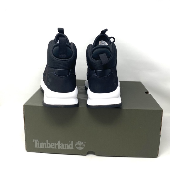Timberland Boroughs Project Waterproof Mid Black Nubuck Men Boots TB 0A2DTW 001 - Picture 7 of 9